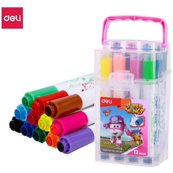 Bút dạ 12 màu Deli C10904